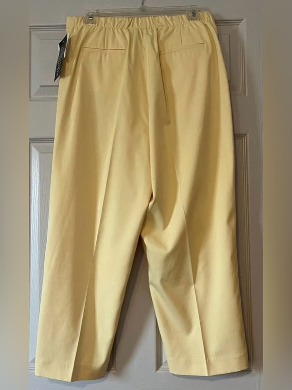 The Limited Straight-Leg Crop Pants in Pale Yellow CB Collection size 12 - Picture 8 of 8